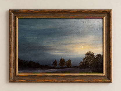 Even Anxious Pups Need the Moon: Framed Print