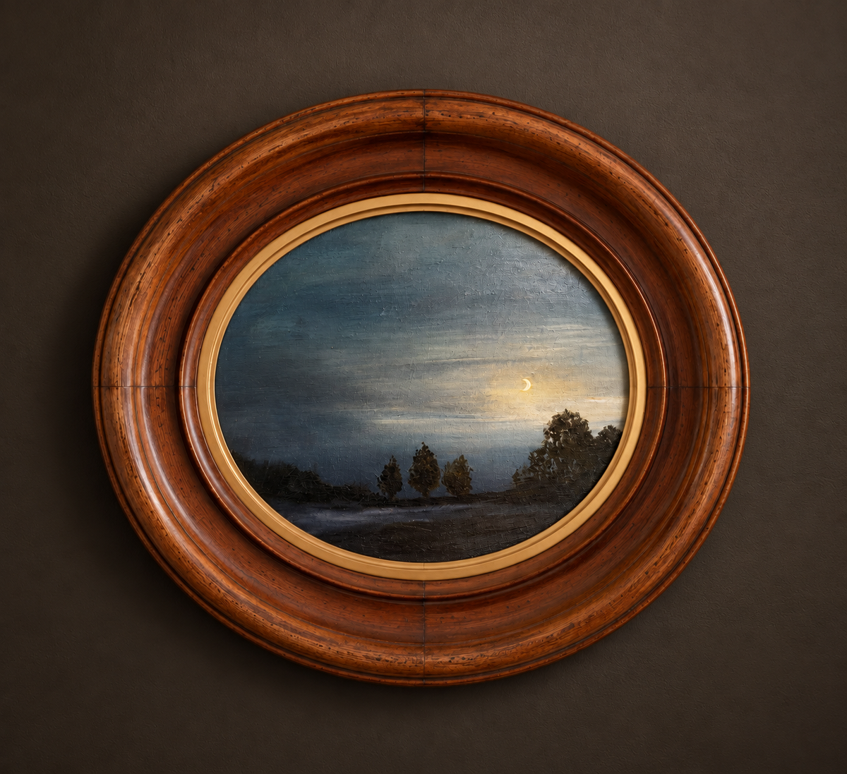 Even Anxious Pups Need the Moon: Framed Print